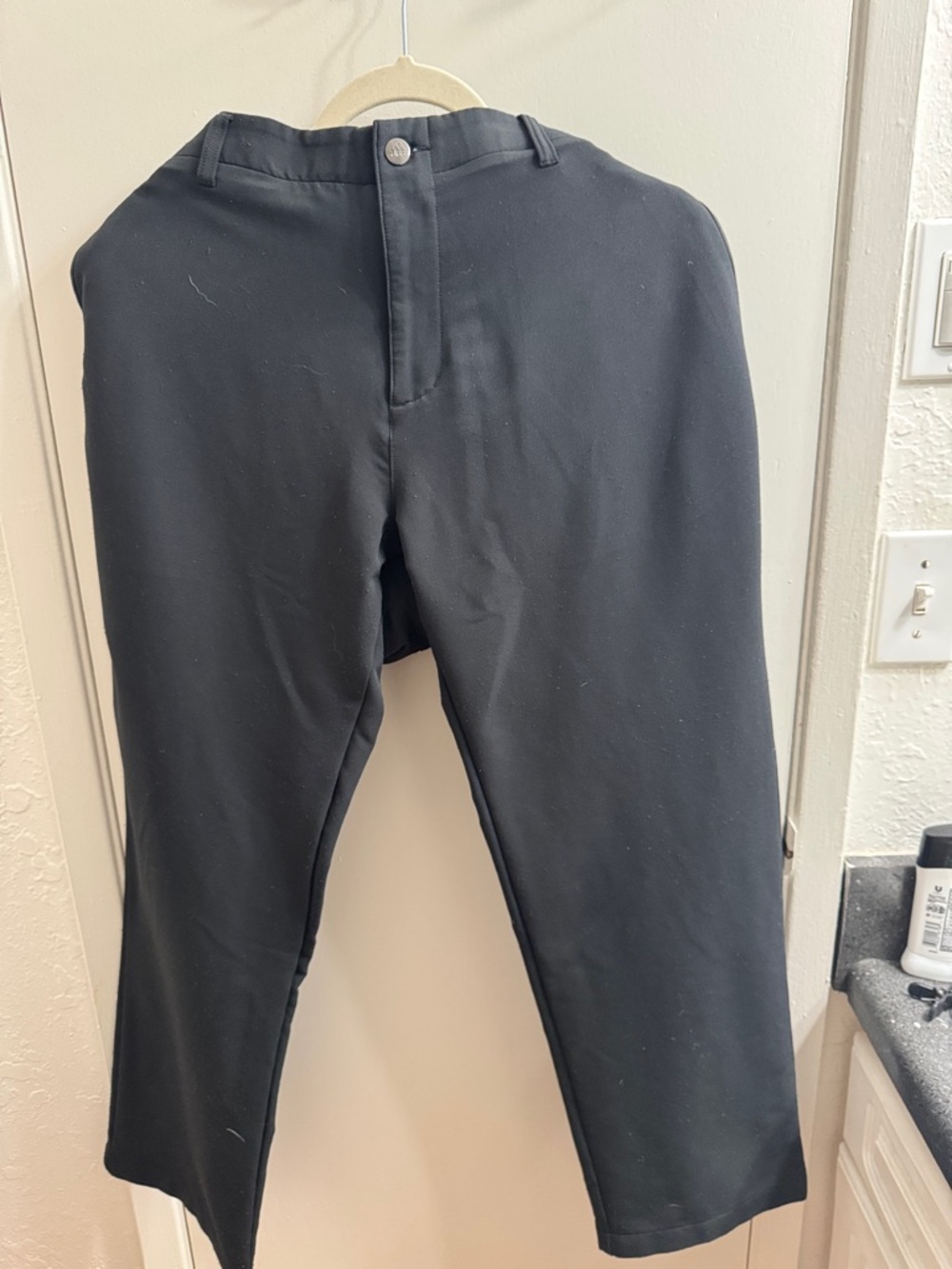 adidas Men's Black Chinos - Slim Casual Wear